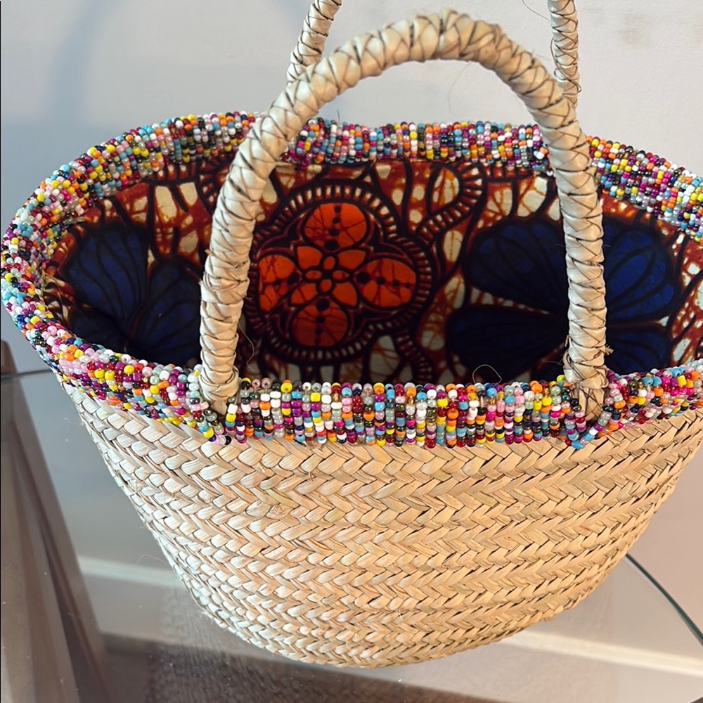 Colorful Beaded Woven Bag - perfect for summer!